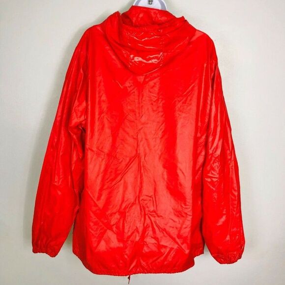 Vintage 80s Chaps Ralph Lauren Mens M Jacket Red Windbreaker Hooded Crest - Picture 3 of 9